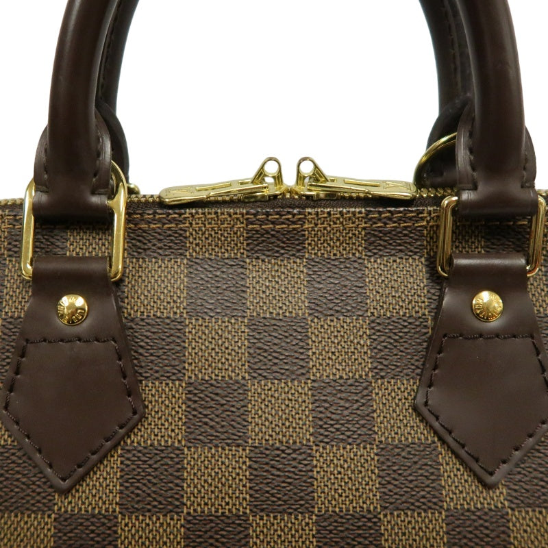 LOUIS VUITTON Damier Alma Handbag  Brown Gold Hardware N51131 with Padlock・two Keys