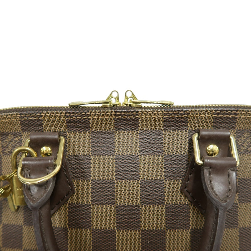 LOUIS VUITTON Damier Alma Handbag  Brown Gold Hardware N51131 with Padlock・two Keys