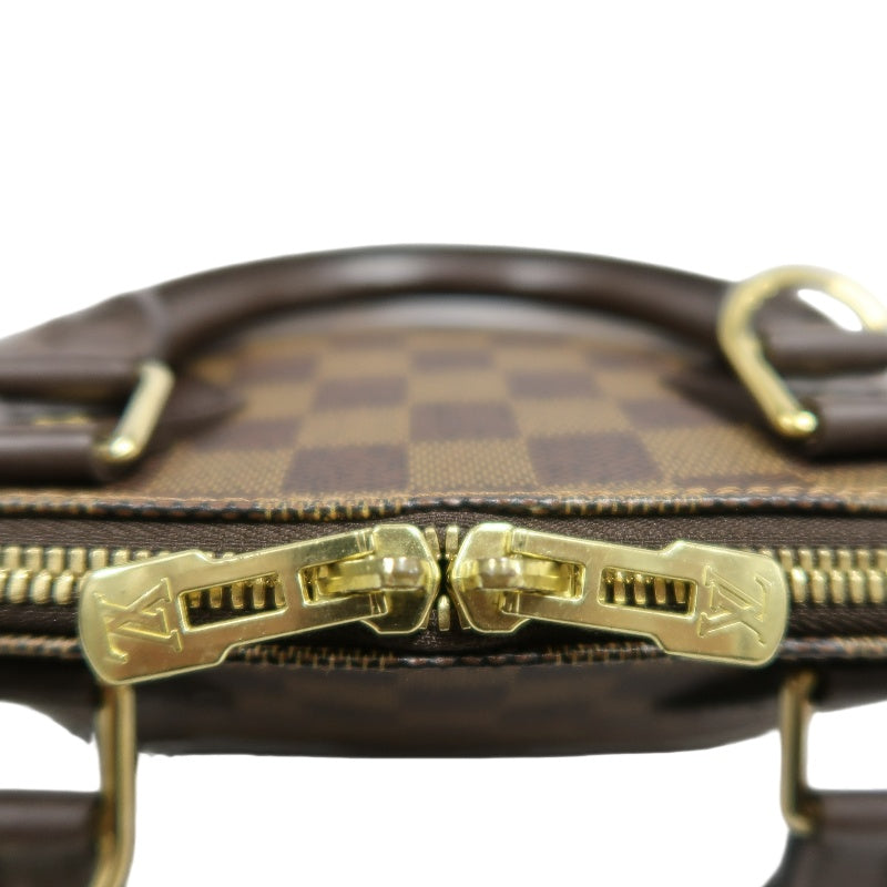 LOUIS VUITTON Damier Alma Handbag  Brown Gold Hardware N51131 with Padlock・two Keys