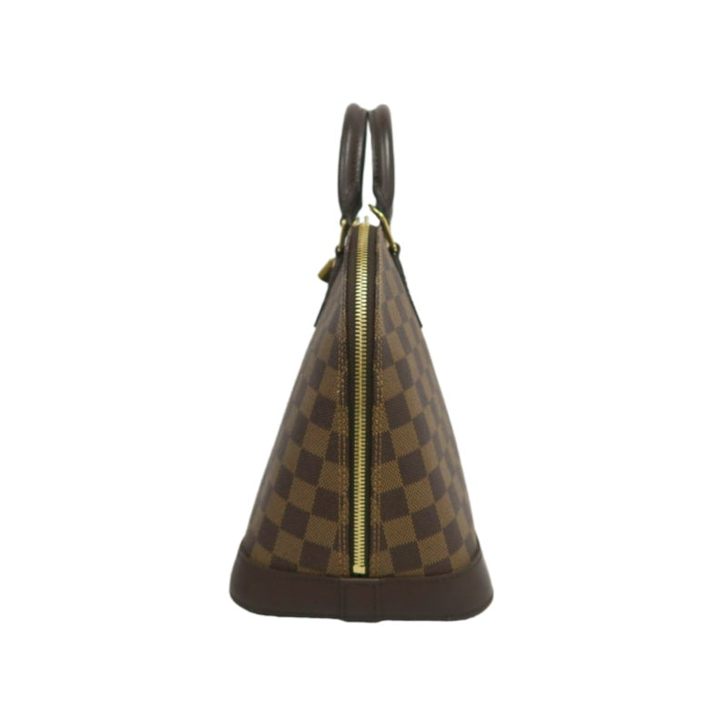 LOUIS VUITTON Damier Alma Handbag  Brown Gold Hardware N51131 with Padlock・two Keys