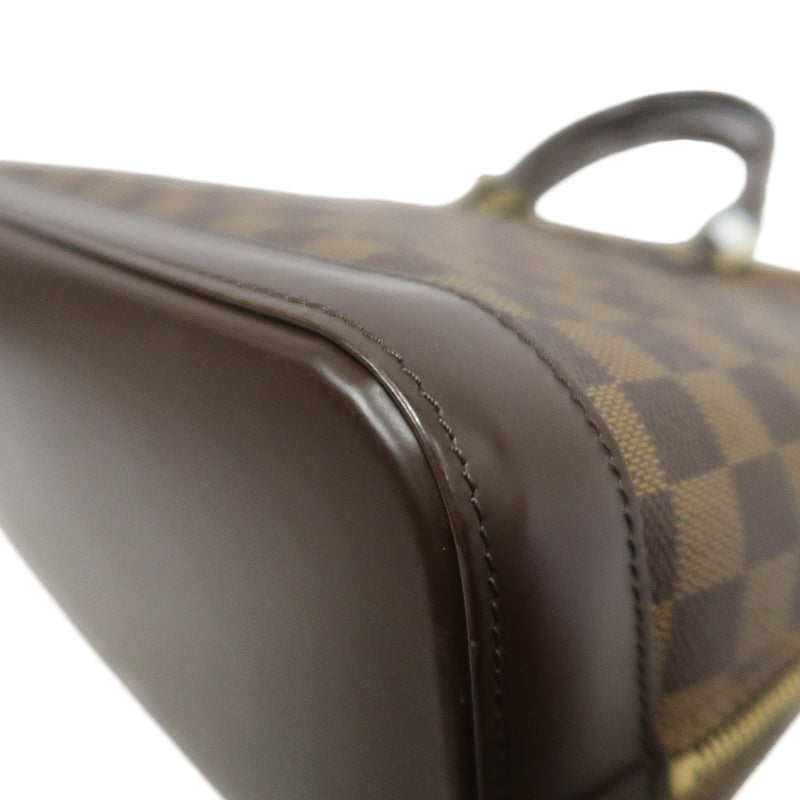 LOUIS VUITTON Damier Alma Handbag  Brown Gold Hardware N51131 with Padlock・two Keys
