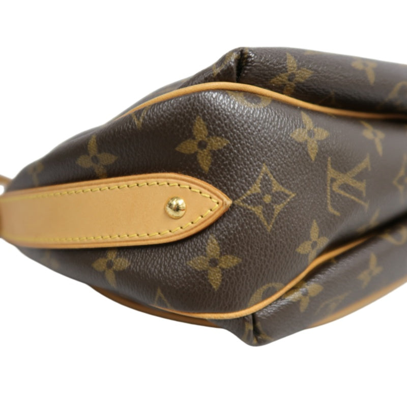 LOUIS VUITTON Monogram Tulum PM Shoulder Bag Brown  Gold Hardware