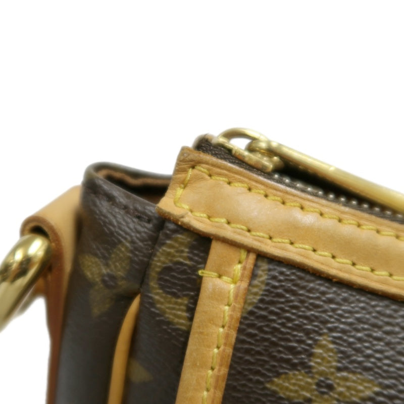LOUIS VUITTON Monogram Tulum PM Shoulder Bag Brown  Gold Hardware