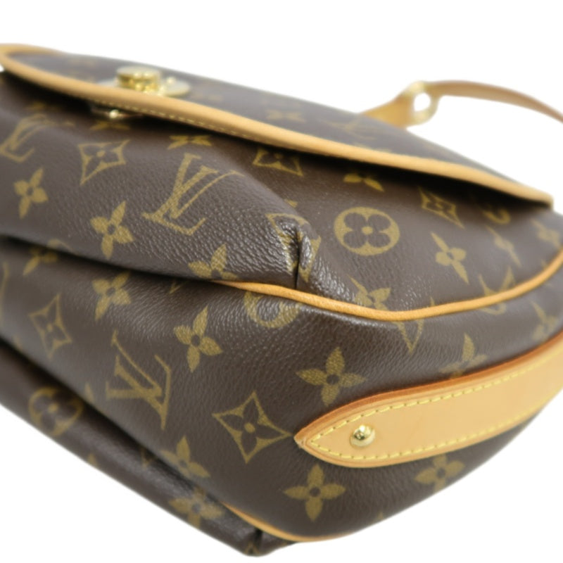 LOUIS VUITTON Monogram Tulum PM Shoulder Bag Brown  Gold Hardware