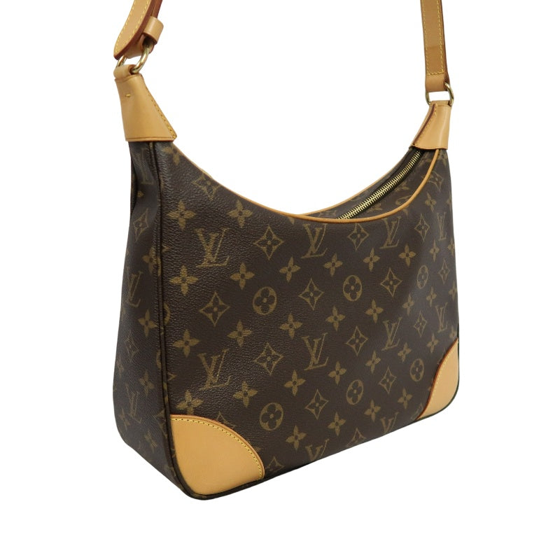 LOUIS VUITTON Monogram Boulogne 30 Shoulder Bag Brown Gold Hardware