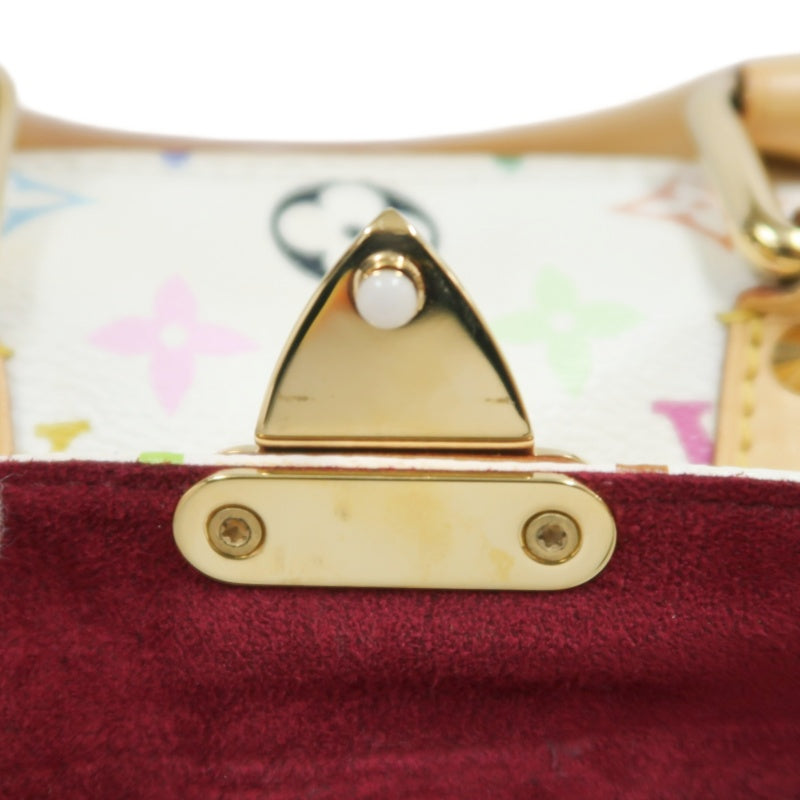LOUIS VUITTON Monogram Multicolor Speedy 30 Handbag  White Multicolor Gold Hardware   with twoKeys Padlock