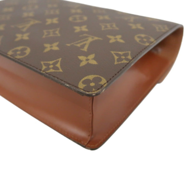 LOUIS VUITTON Monogram Monceau 26 Handbag 2way with Shoulder Strap Brown Gold Hardware