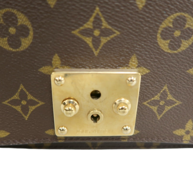 LOUIS VUITTON Monogram Monceau 26 Handbag 2way with Shoulder Strap Brown Gold Hardware