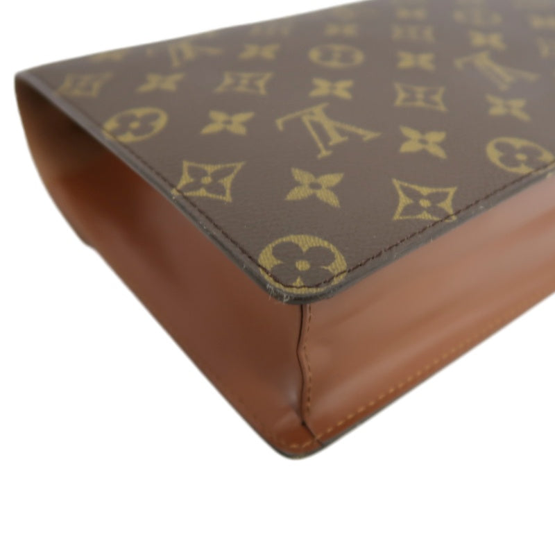 LOUIS VUITTON Monogram Monceau 26 Handbag 2way with Shoulder Strap Brown Gold Hardware