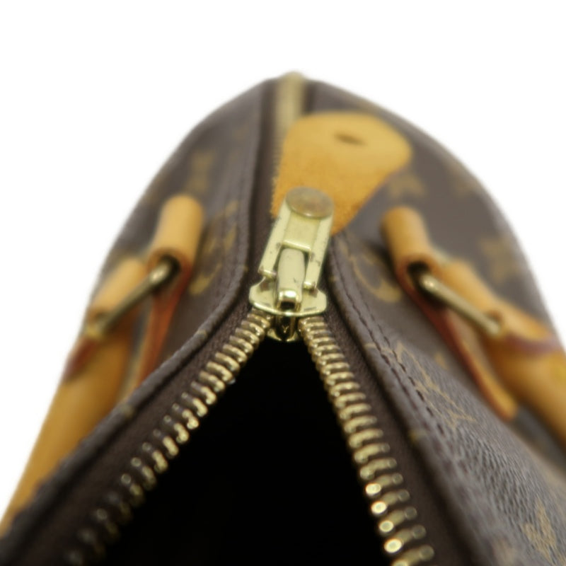 LOUIS VUITTON Monogram Speedy 25 Handbag Brown  Gold Hardware