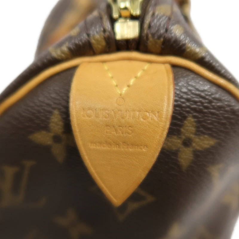 LOUIS VUITTON Monogram Speedy 25 Handbag Brown  Gold Hardware