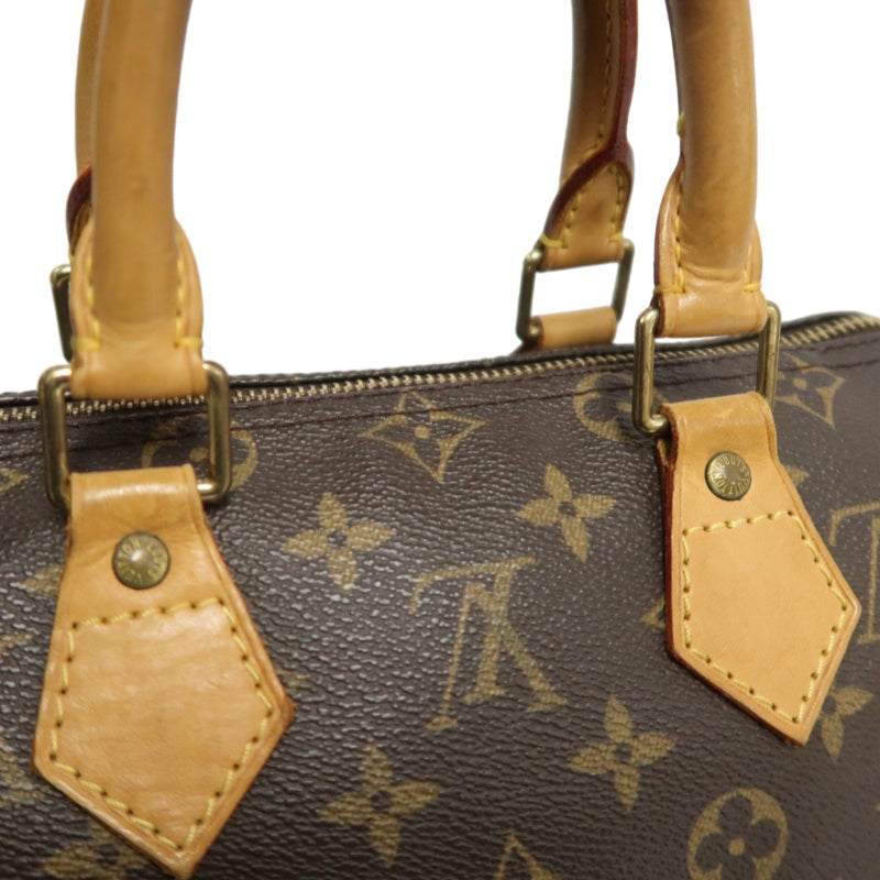 LOUIS VUITTON Monogram Speedy 25 Handbag Brown  Gold Hardware