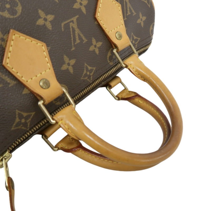LOUIS VUITTON Monogram Speedy 25 Handbag Brown  Gold Hardware