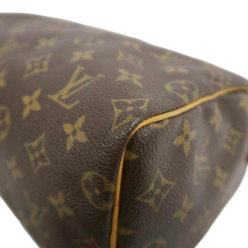 LOUIS VUITTON Monogram Speedy 25 Handbag Brown  Gold Hardware