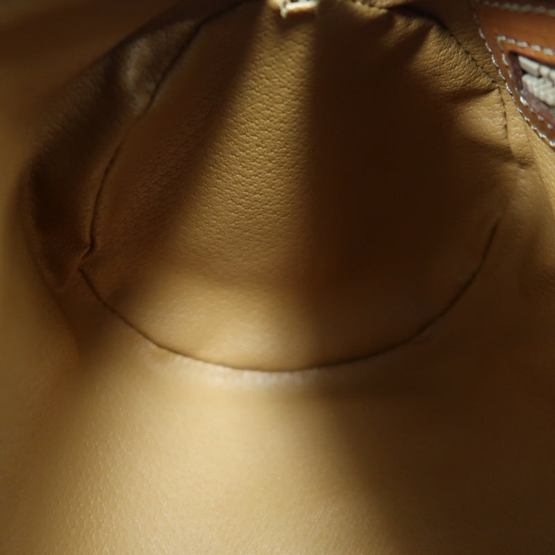 CELINE Macadam Mini Boston Bag Handbag Brown Gold Hardware