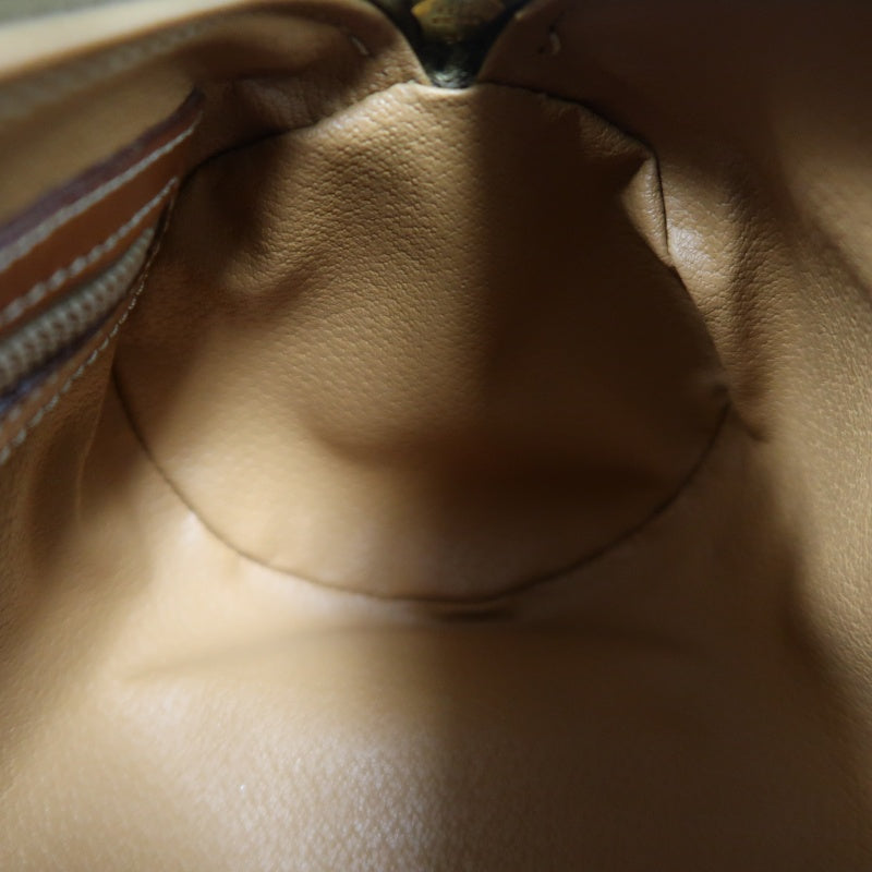 CELINE Macadam Mini Boston Bag Handbag Brown Gold Hardware