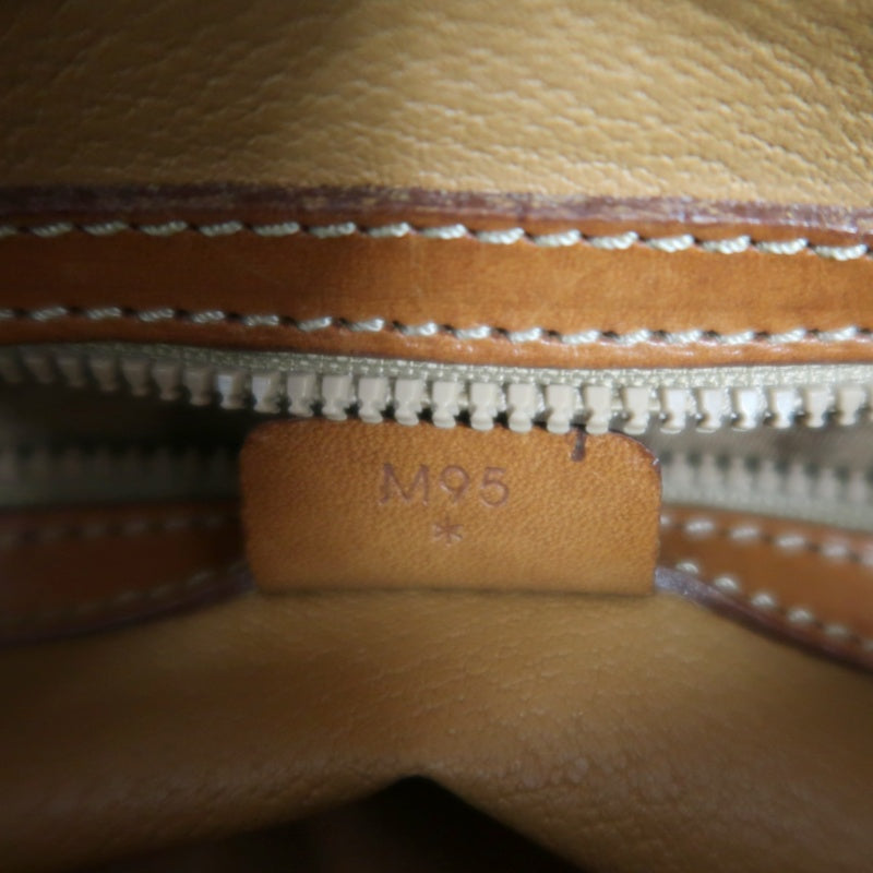 CELINE Macadam Mini Boston Bag Handbag Brown Gold Hardware