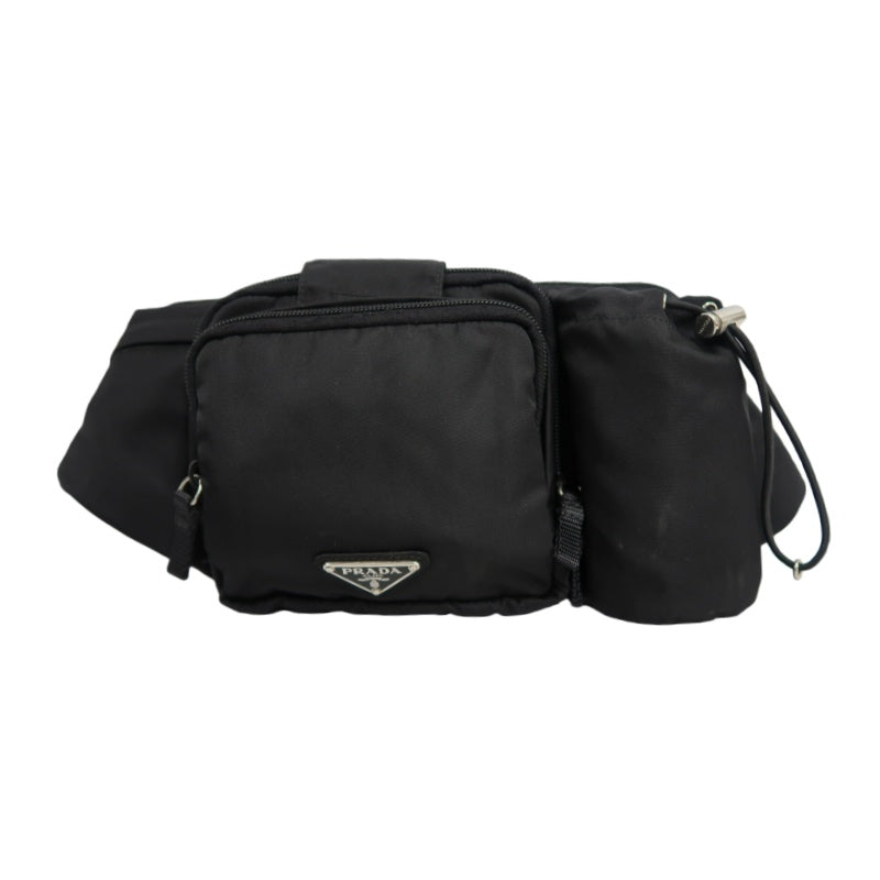 PRADA　bodyBag Nylon Black Silver Hardware Guarantee card