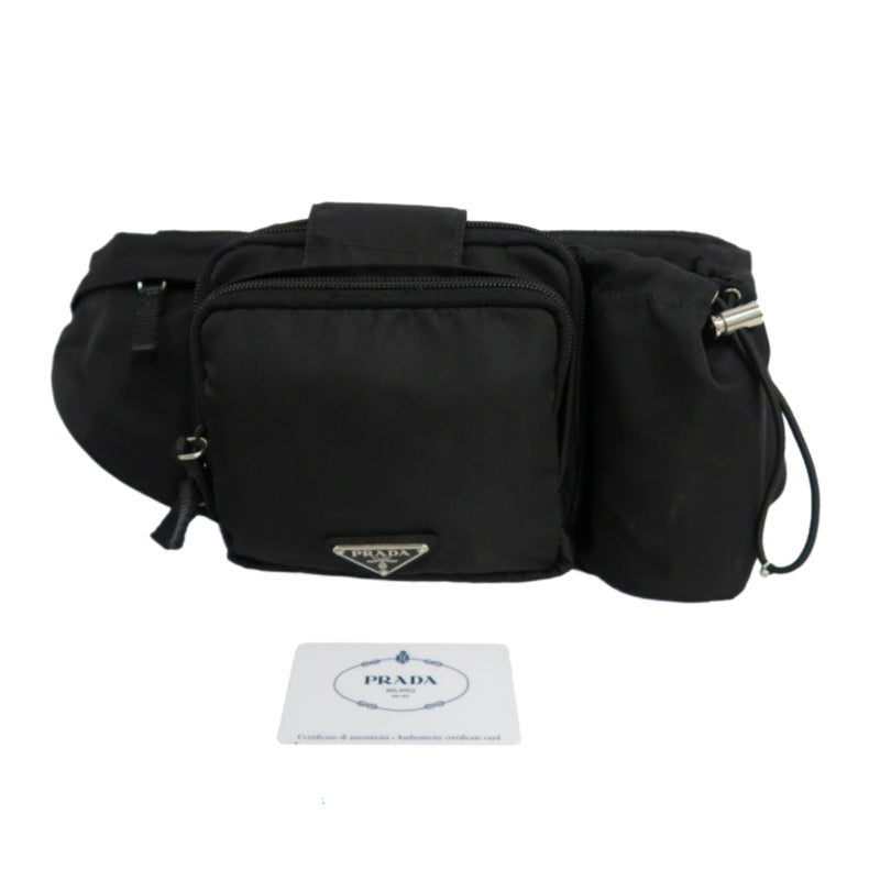 PRADA　bodyBag Nylon Black Silver Hardware Guarantee card