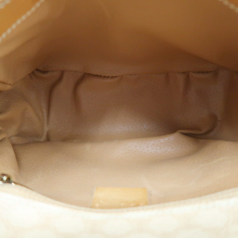 CELINE Macadam Shoulder Bag Beige Gold Hardware