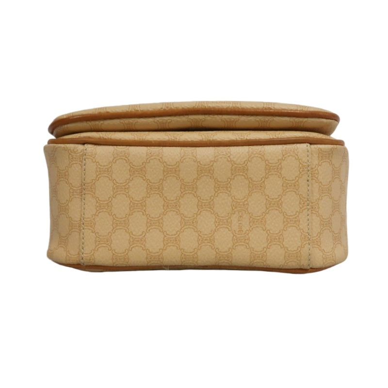 CELINE Macadam Shoulder Bag Beige Gold Hardware