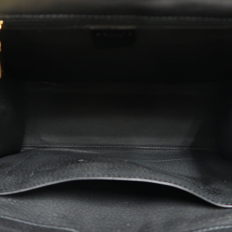 CELINE Macadam Kelly Style Handbag Brown Gold Hardware