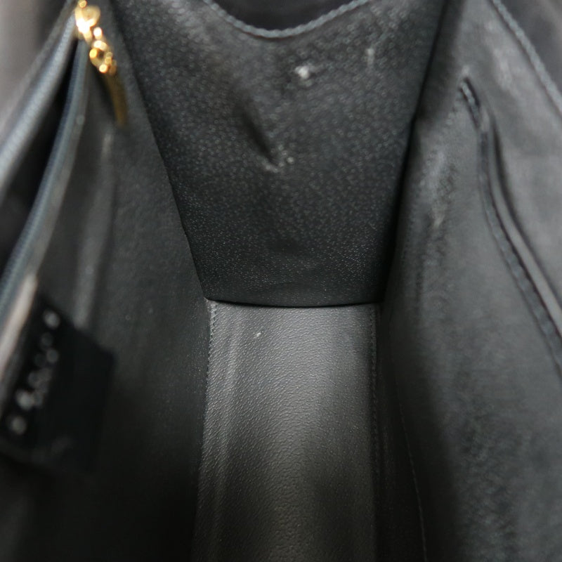 CELINE Macadam Kelly Style Handbag Brown Gold Hardware