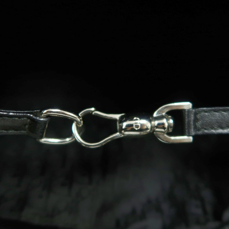 DIOR Lady Dior Handbag Cannage Lambskin Black Silver Hardware