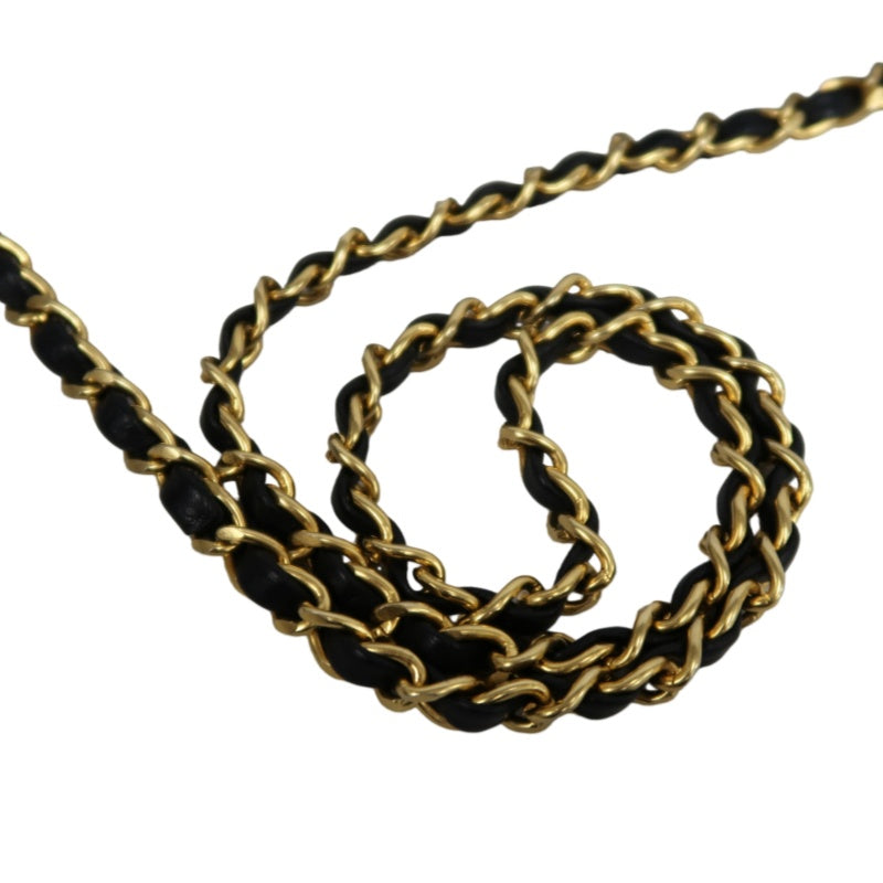 CHANEL Matelasse Chain Shoulder Bag lambskin　Black Gold Hardware CC Logo