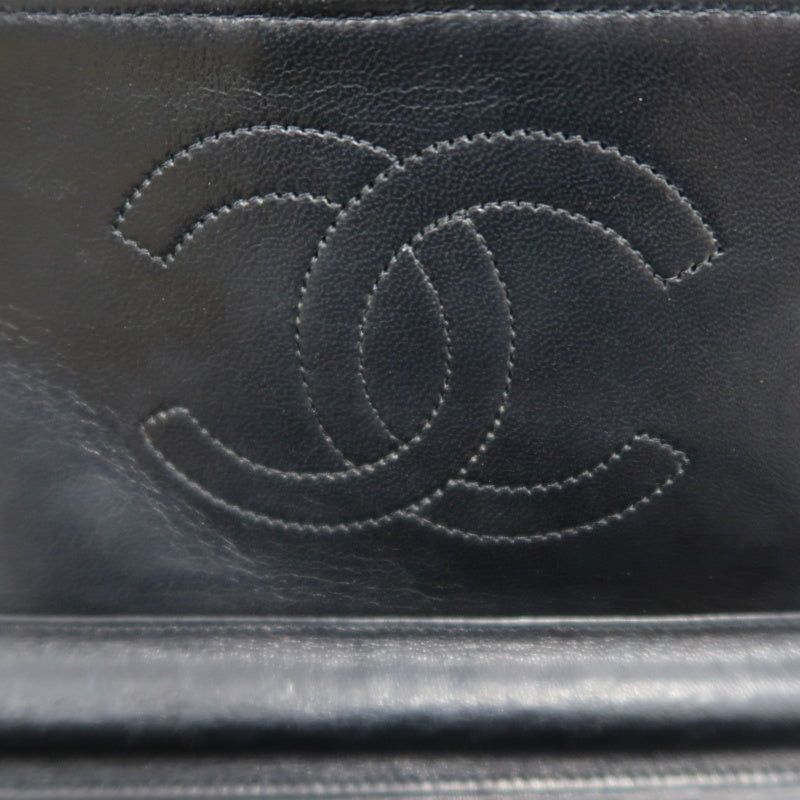 CHANEL Matelasse Chain Shoulder Bag lambskin　Black Gold Hardware CC Logo