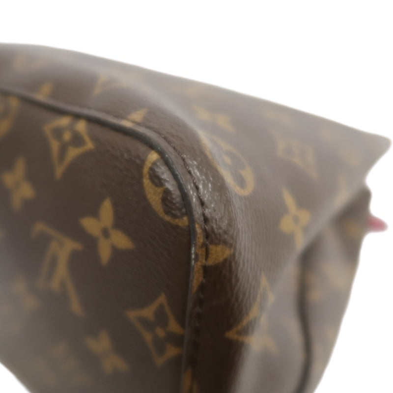 LOUIS VUITTON Monogram NeoNoe MM Bucket Bag Brown　Drawstring Shoulder Bag Gold Hardware
