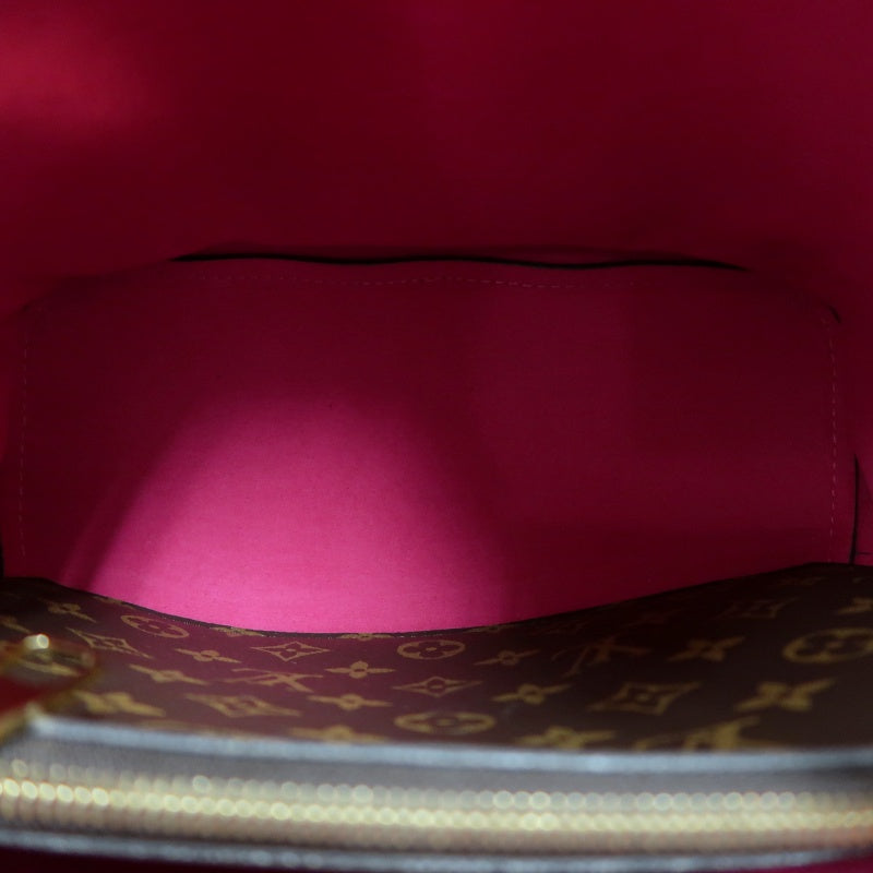 LOUIS VUITTON Monogram NeoNoe MM Bucket Bag Brown　Drawstring Shoulder Bag Gold Hardware