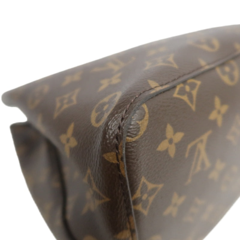 LOUIS VUITTON Monogram NeoNoe MM Bucket Bag Brown　Drawstring Shoulder Bag Gold Hardware