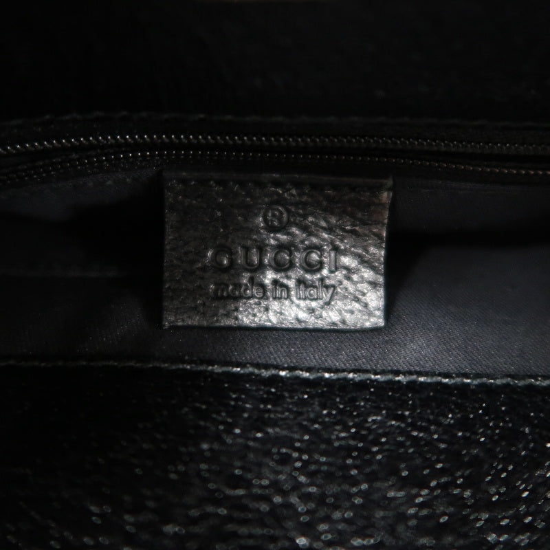 GUCCI GG Canvas Shoulder Bag Crossbody   Black Silver Hardware