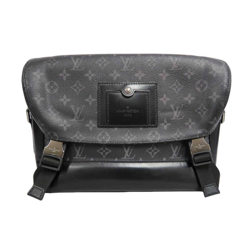 LOUIS VUITTON LV Voyageur Monogram Eclipse Messenger Shoulder Bag Black PVC