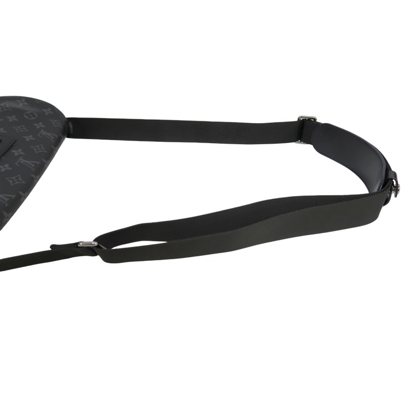 LOUIS VUITTON LV Voyageur Monogram Eclipse Messenger Shoulder Bag Black PVC