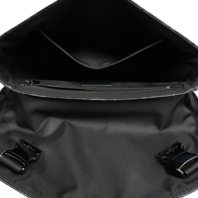 LOUIS VUITTON LV Voyageur Monogram Eclipse Messenger Shoulder Bag Black PVC