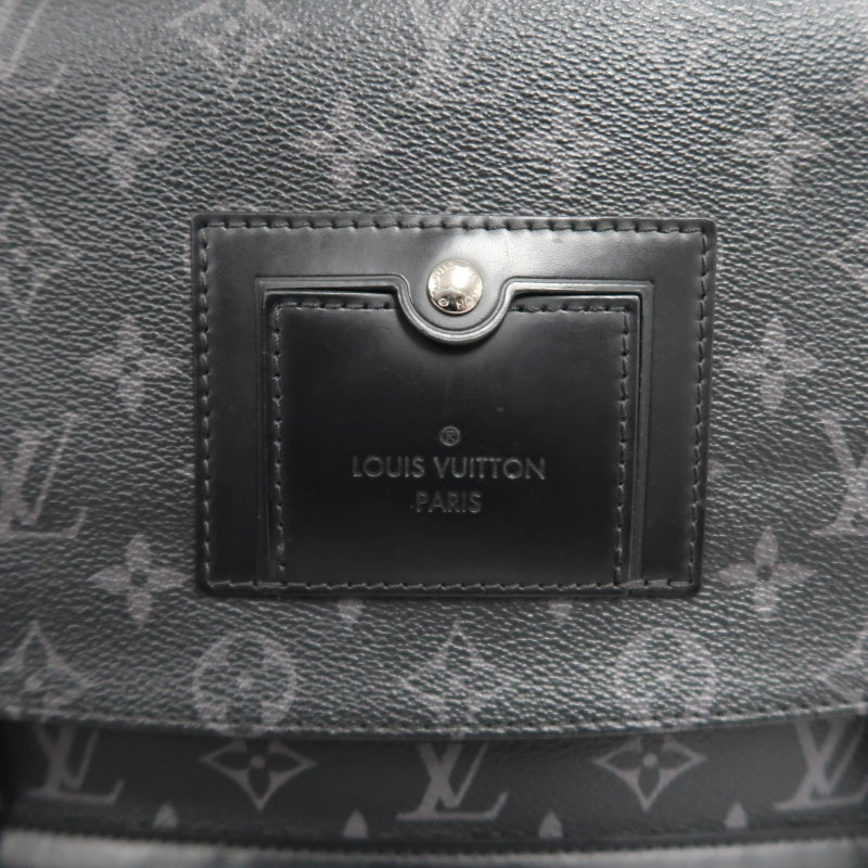 LOUIS VUITTON LV Voyageur Monogram Eclipse Messenger Shoulder Bag Black PVC