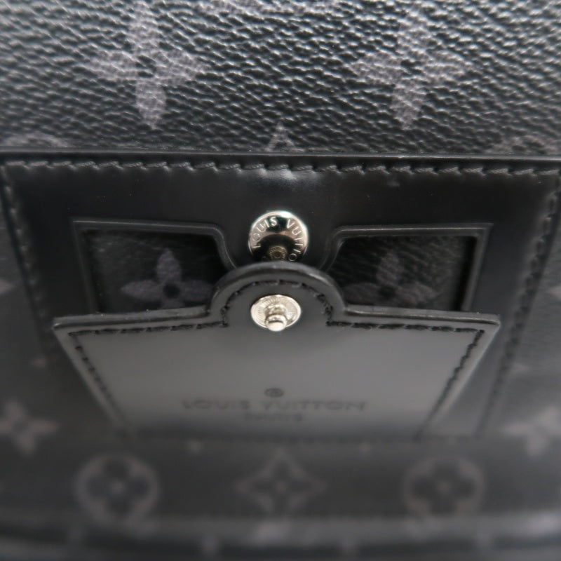 LOUIS VUITTON LV Voyageur Monogram Eclipse Messenger Shoulder Bag Black PVC