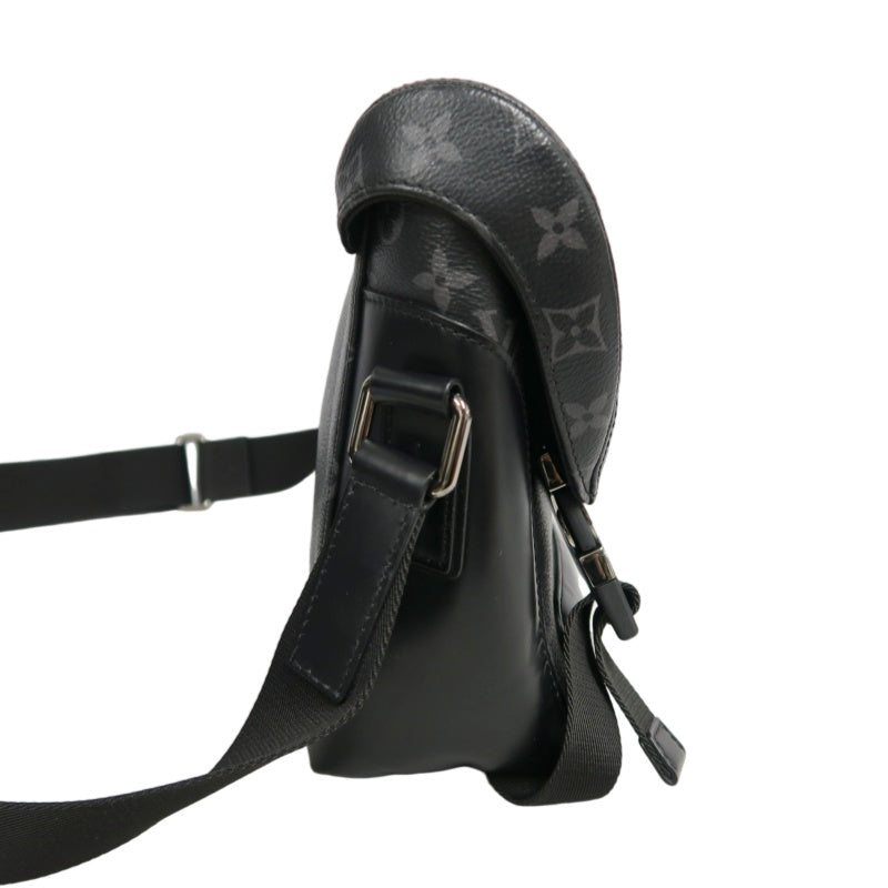LOUIS VUITTON LV Voyageur Monogram Eclipse Messenger Shoulder Bag Black PVC