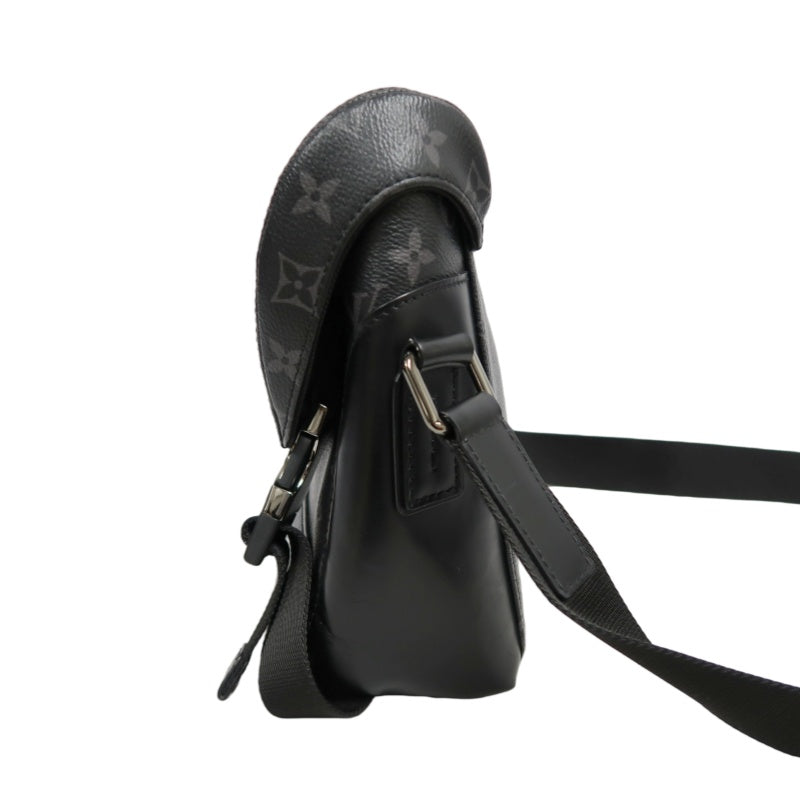LOUIS VUITTON LV Voyageur Monogram Eclipse Messenger Shoulder Bag Black PVC