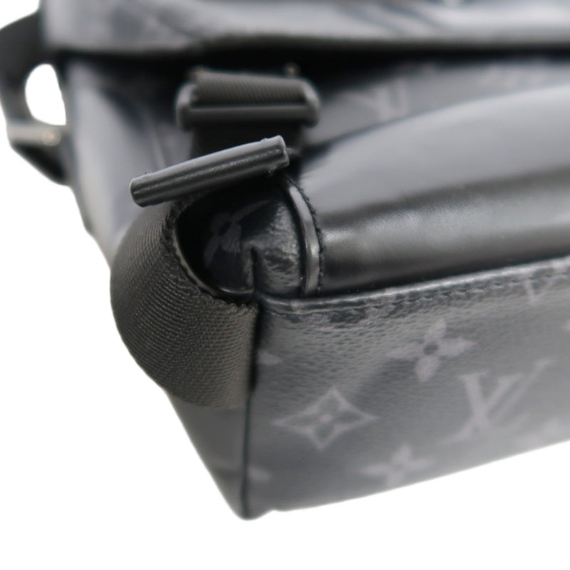 LOUIS VUITTON LV Voyageur Monogram Eclipse Messenger Shoulder Bag Black PVC