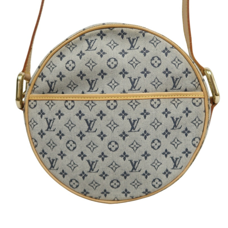 LOUIS VUITTON Monogram Mini Jeanne GM Round Shoulder Bag Denim Blue Gold Hardware