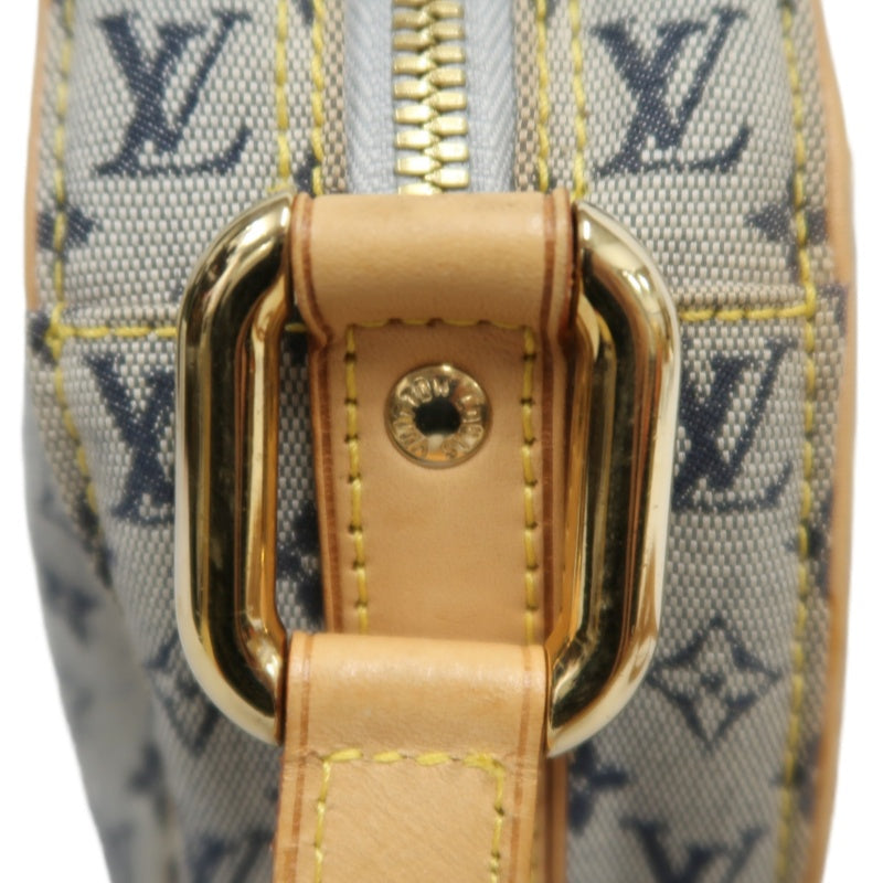 LOUIS VUITTON Monogram Mini Jeanne GM Round Shoulder Bag Denim Blue Gold Hardware