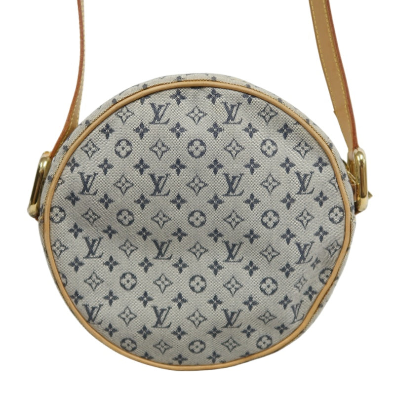 LOUIS VUITTON Monogram Mini Jeanne GM Round Shoulder Bag Denim Blue Gold Hardware