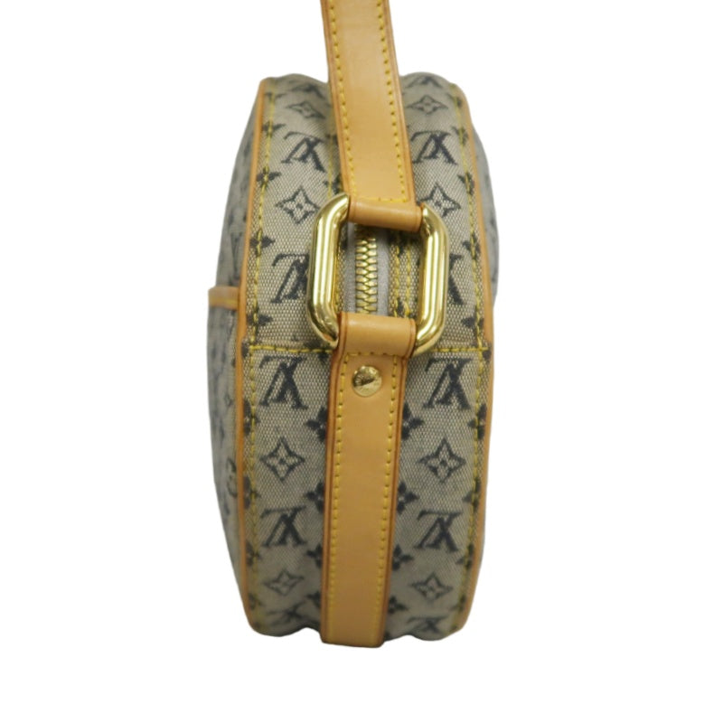 LOUIS VUITTON Monogram Mini Jeanne GM Round Shoulder Bag Denim Blue Gold Hardware