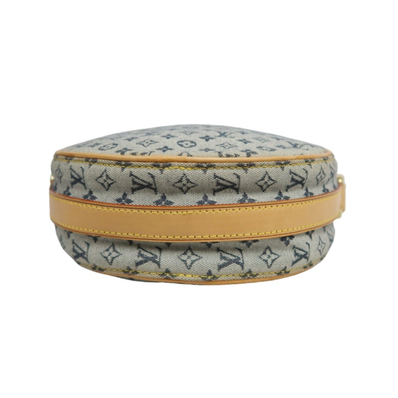 LOUIS VUITTON Monogram Mini Jeanne GM Round Shoulder Bag Denim Blue Gold Hardware