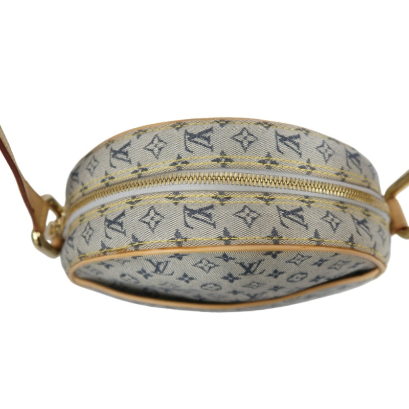 LOUIS VUITTON Monogram Mini Jeanne GM Round Shoulder Bag Denim Blue Gold Hardware