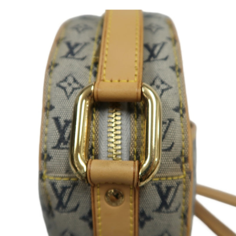 LOUIS VUITTON Monogram Mini Jeanne GM Round Shoulder Bag Denim Blue Gold Hardware