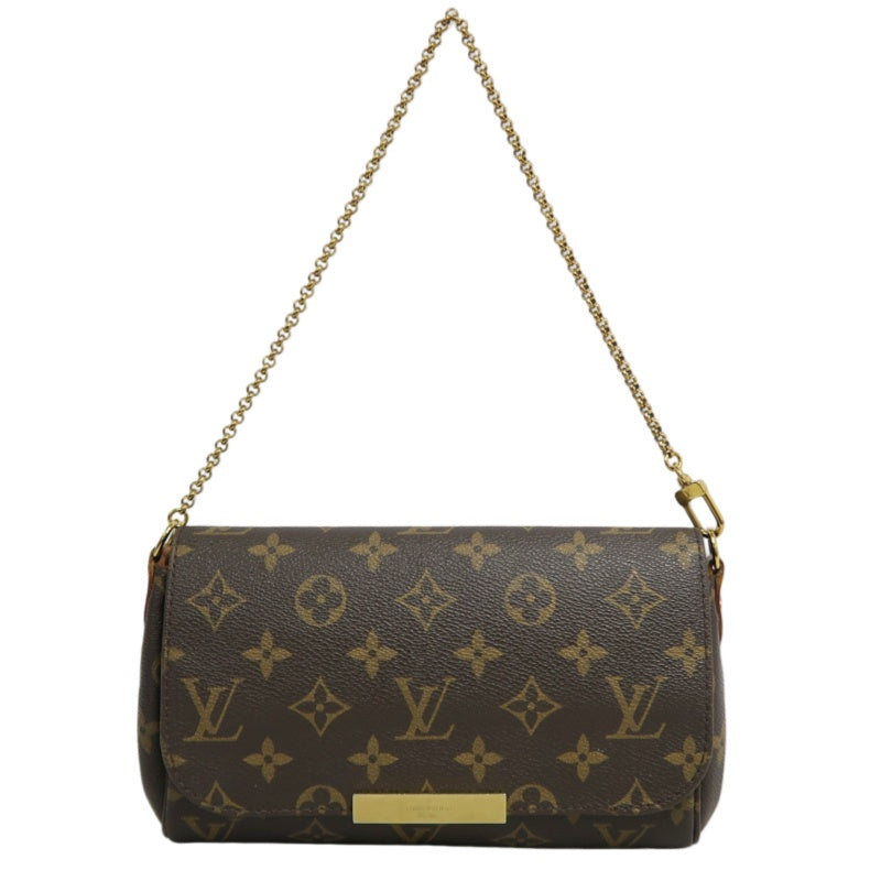 LOUIS VUITTON Monogram Favorite MM Chain ShoulderBAG　 with Shoulder Strap   Gold Hardware